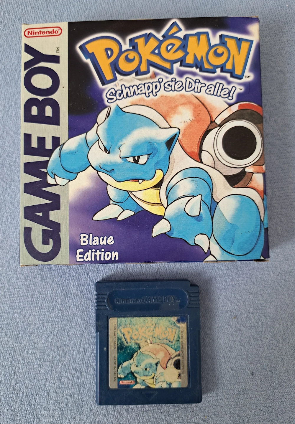 Pokémon Blaue Edition (Game Boy)   Original Modul + Hochwertige Repro-Box