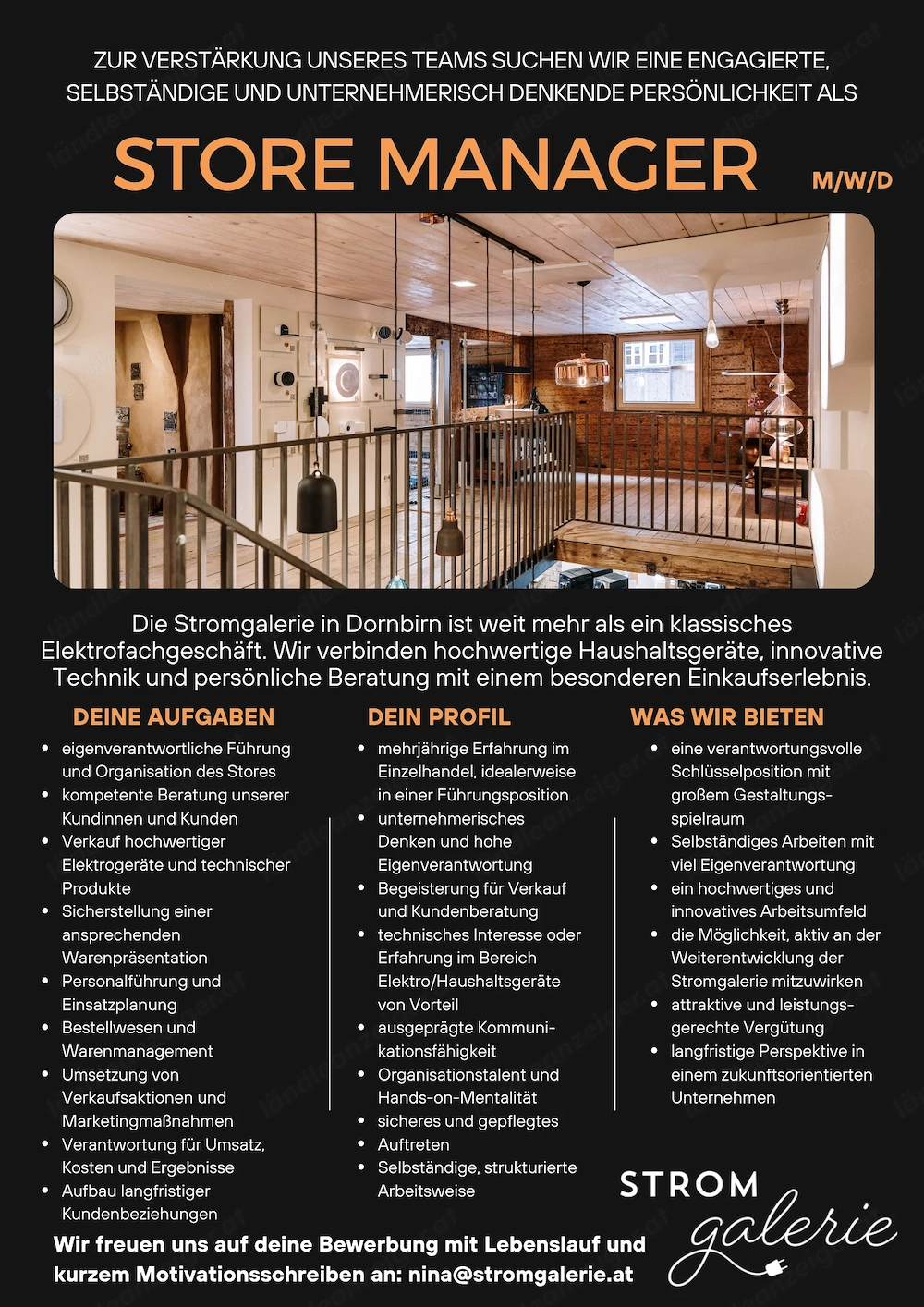 Job als Storemanager in Dornbirn