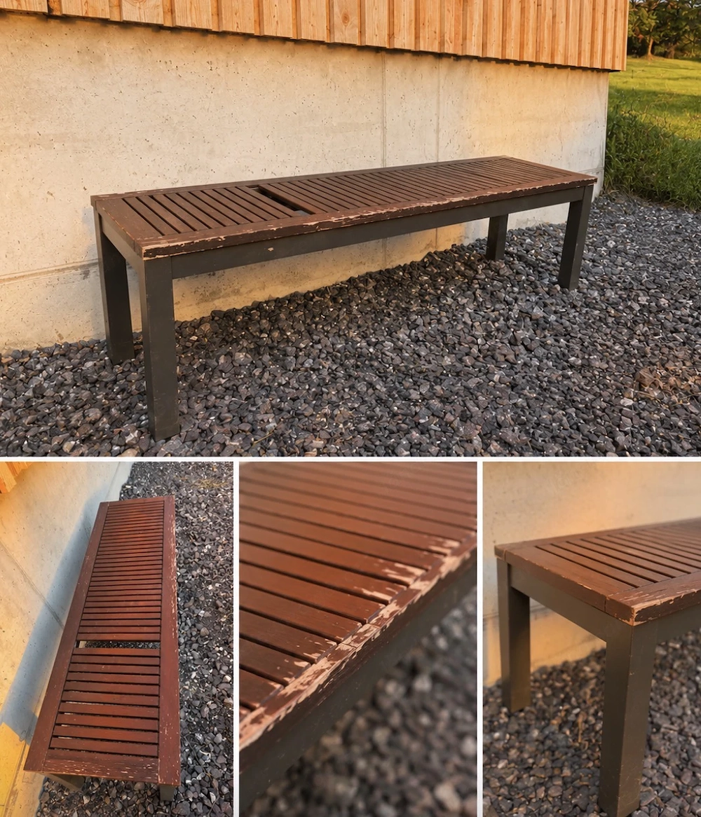 Gartenbank Bonlee 3-Sitzer FSC 42,6 cm x 147 cm x 45 cm Moderne Gartenbank