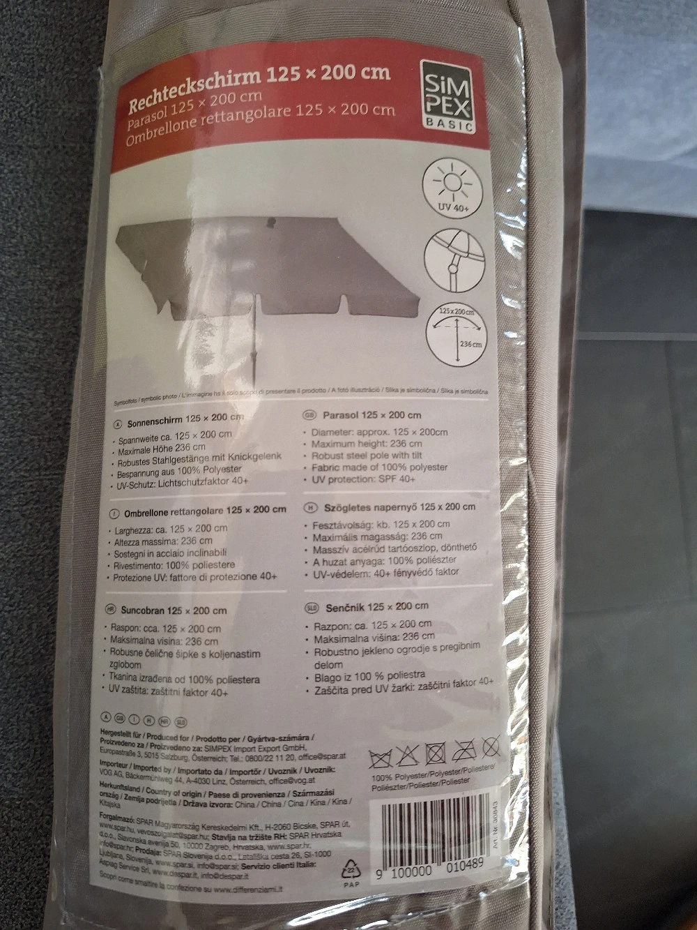 sonnenschirm rechteckig