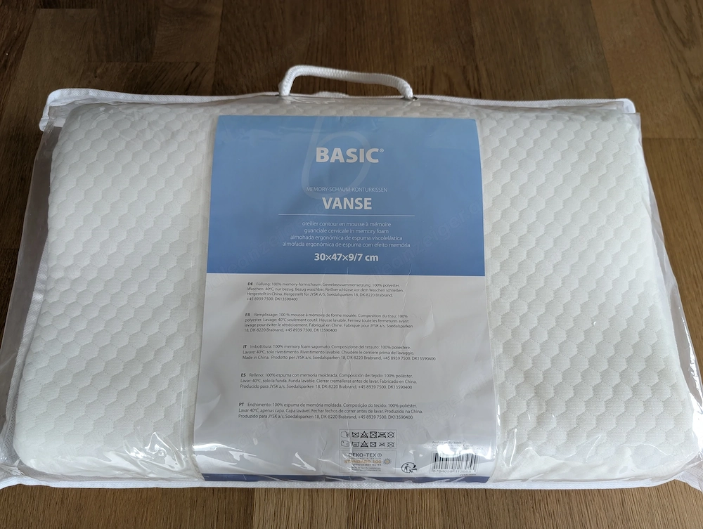 Memory-Schaum Nackenstützkissen VANSE Basic