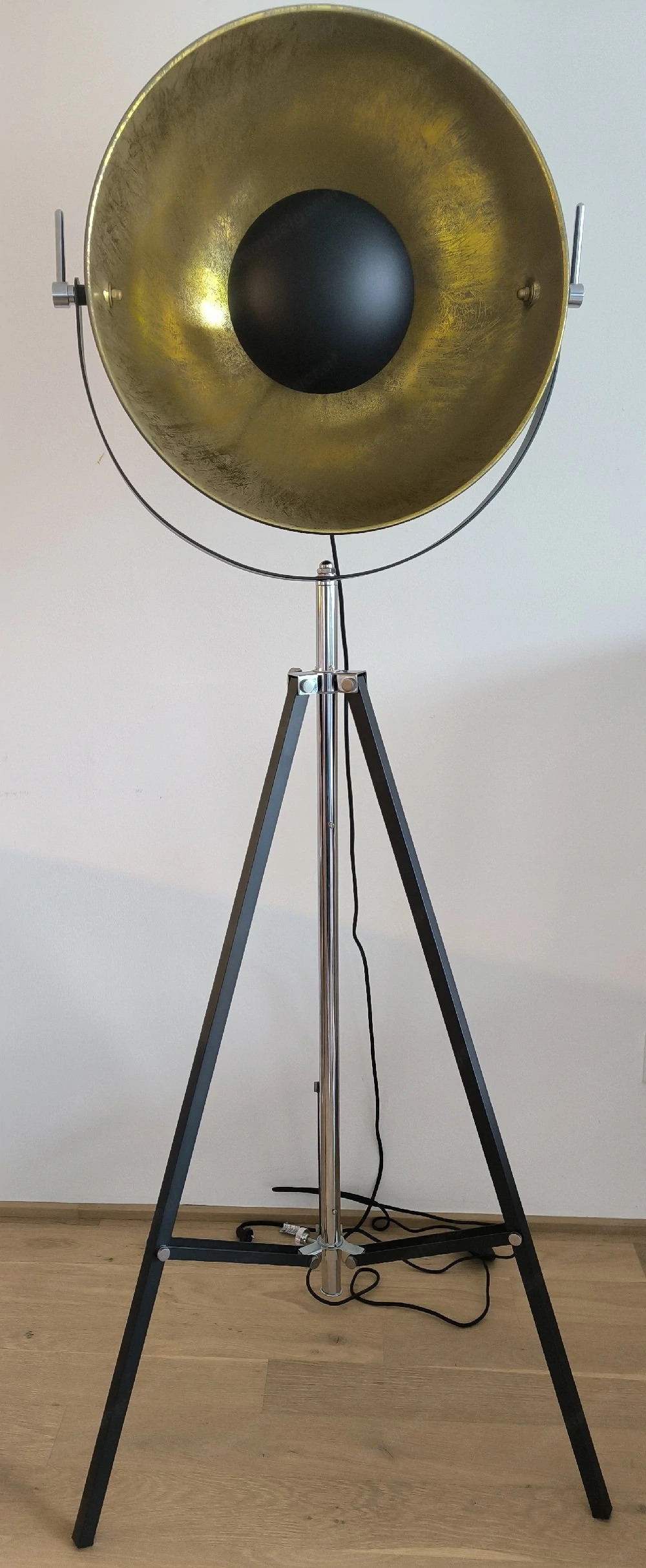 Stehlampe schwarz gold
