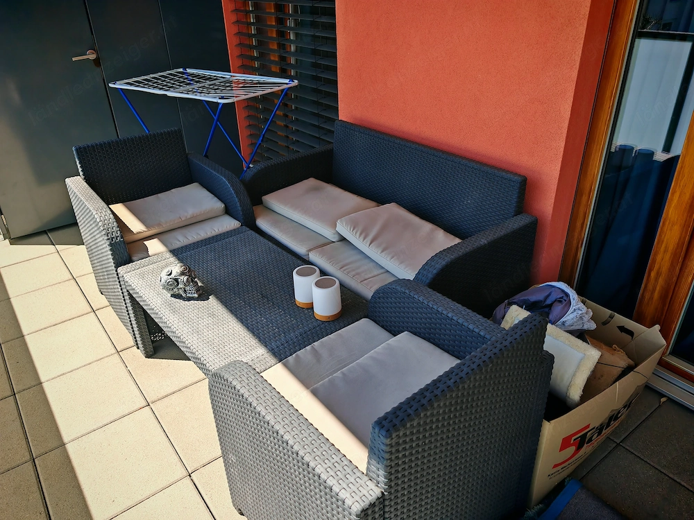 Rattan Lounge für Balkon