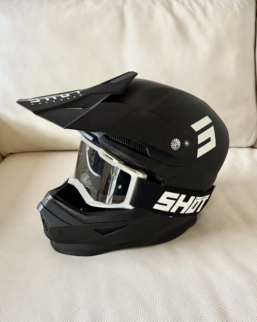 SHOT Racegear Moped   Motocross Helm Größe M