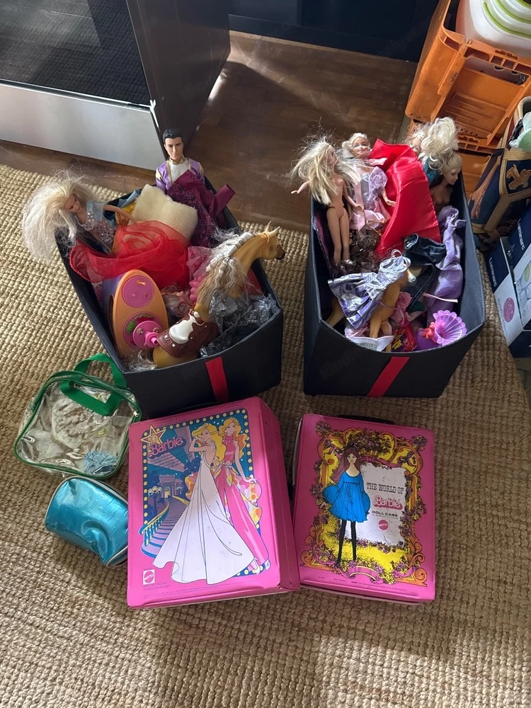 Barbies 2 Kisten mit jeder Menge Zubehor