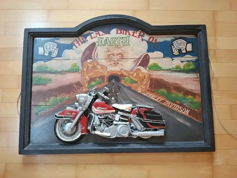Harley Davidson Holzbild in D3