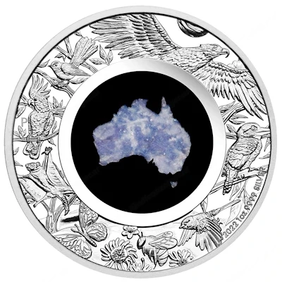 Australien: 1 Dollar 2022 - Lepidolite Great Southern Land - 1 oz. Silber in PP - sehr rar !