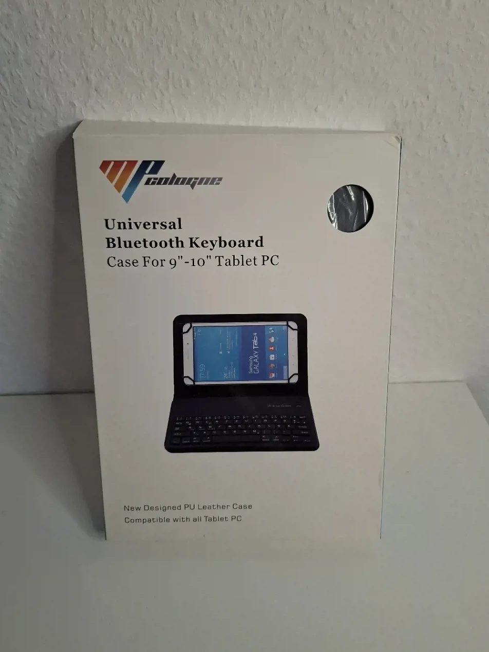 Universal Bluetooth Tastatur + Leder-Case für 9"-10" neu - original Verpackung