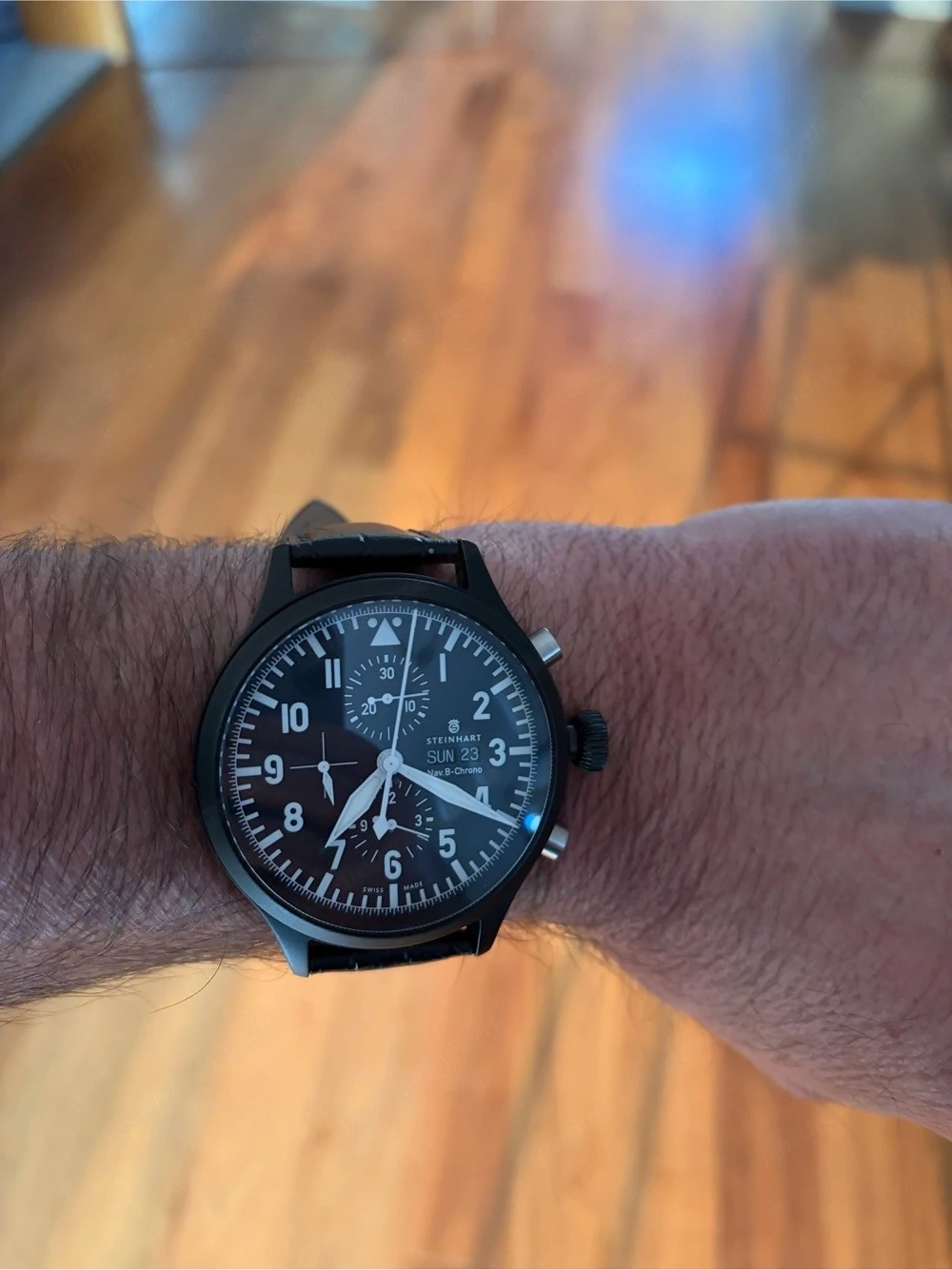 Steinhart Fliegeruhr Nav B Chrono 47 Full-Set
