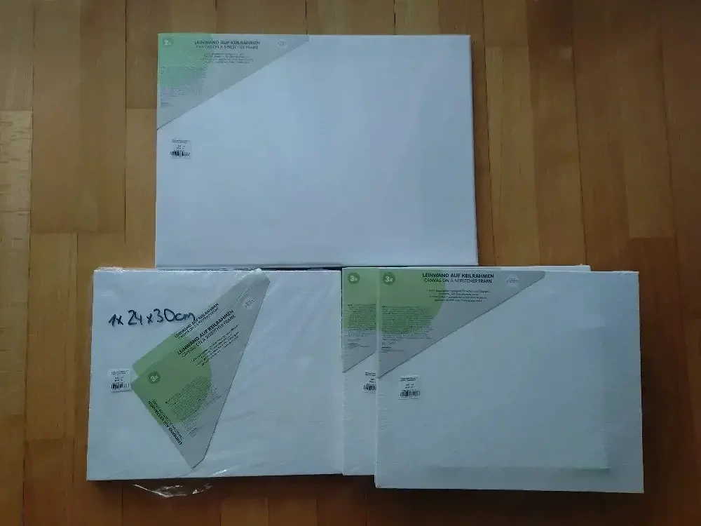 9 Leinwand auf Keilrahmen