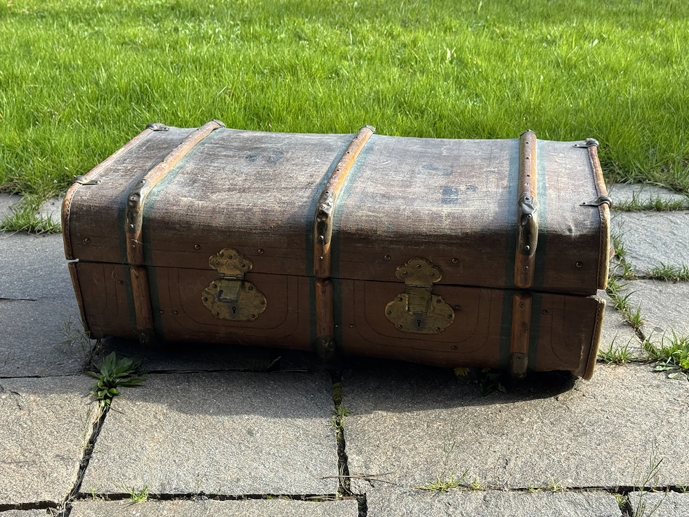 Antiker großer Überseekoffer   Reisekoffer Vintage