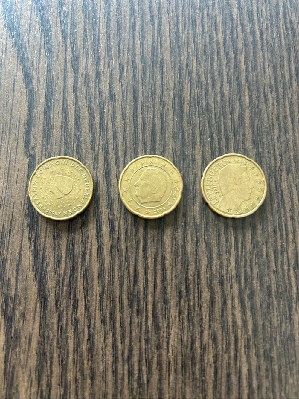 Konvolut: 20 Cent-Münzen, 3 Stück