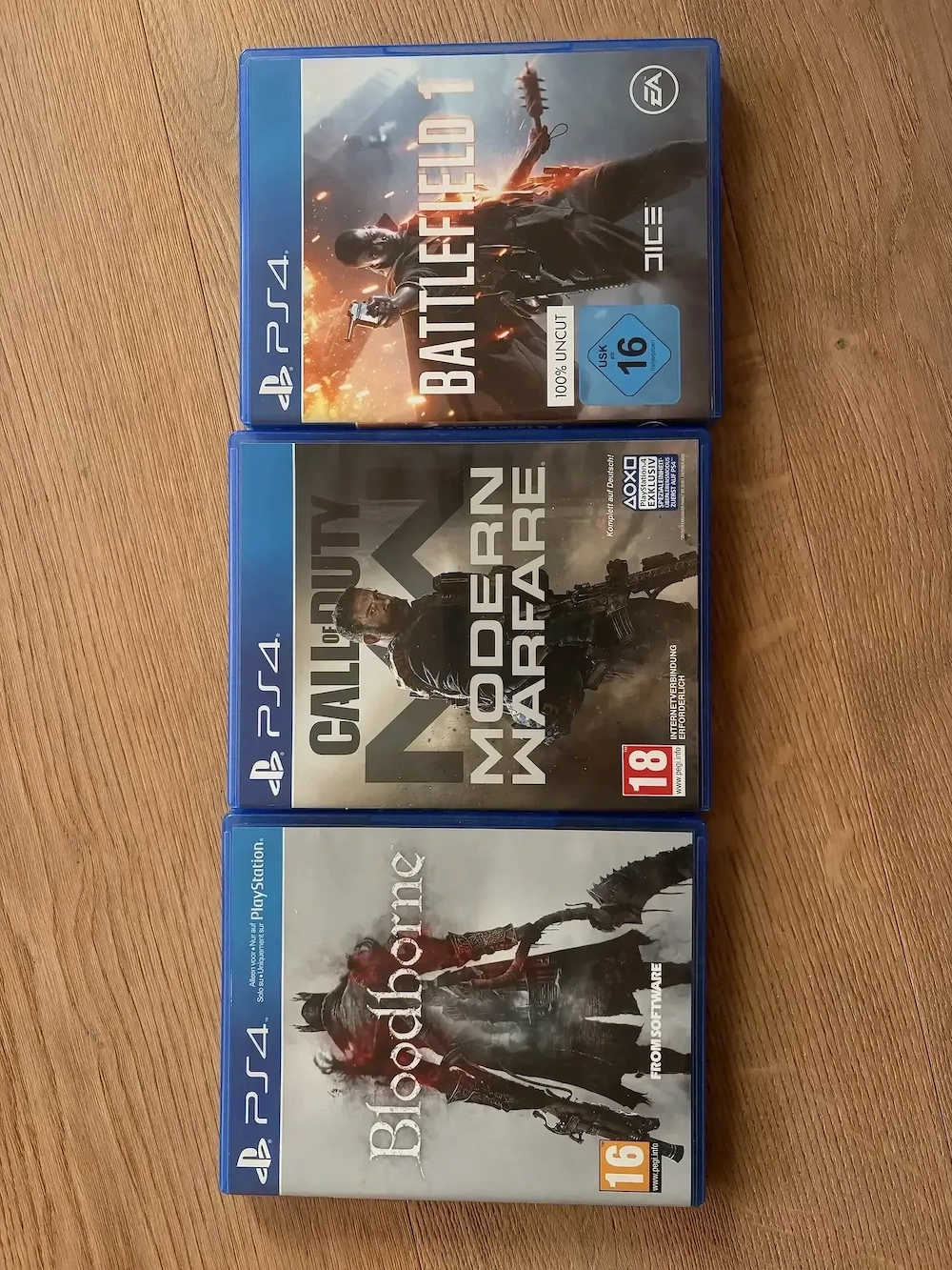 PS4 Spiele: Bloodborne, Call of Duty Modern Warfare, Battlefield 1