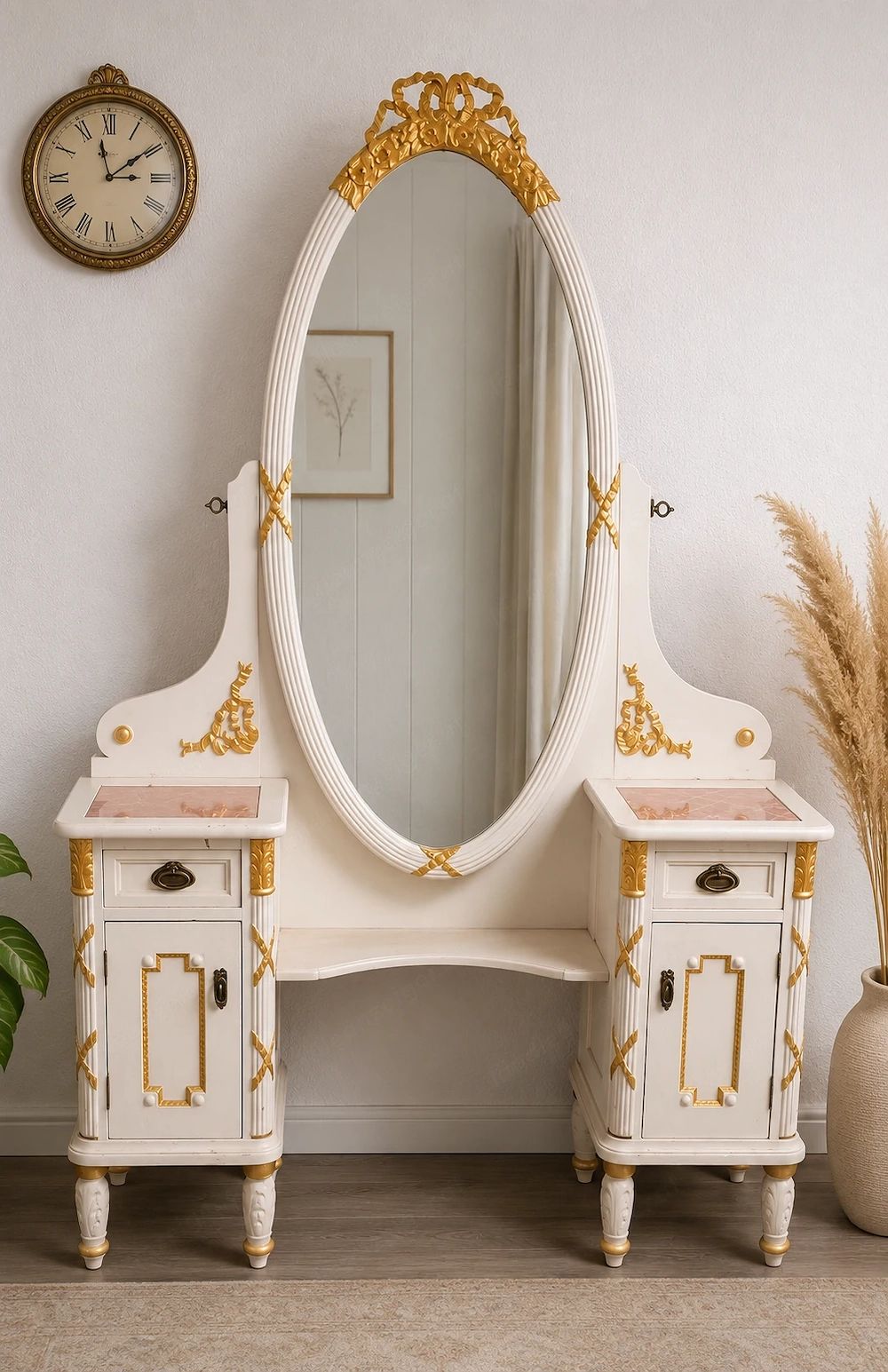 Alter romantischer Schminktisch - Vintage Barock Stil