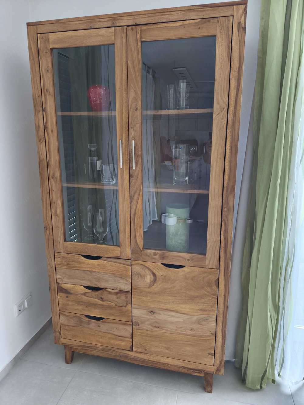 Vitrine Palisander massiv