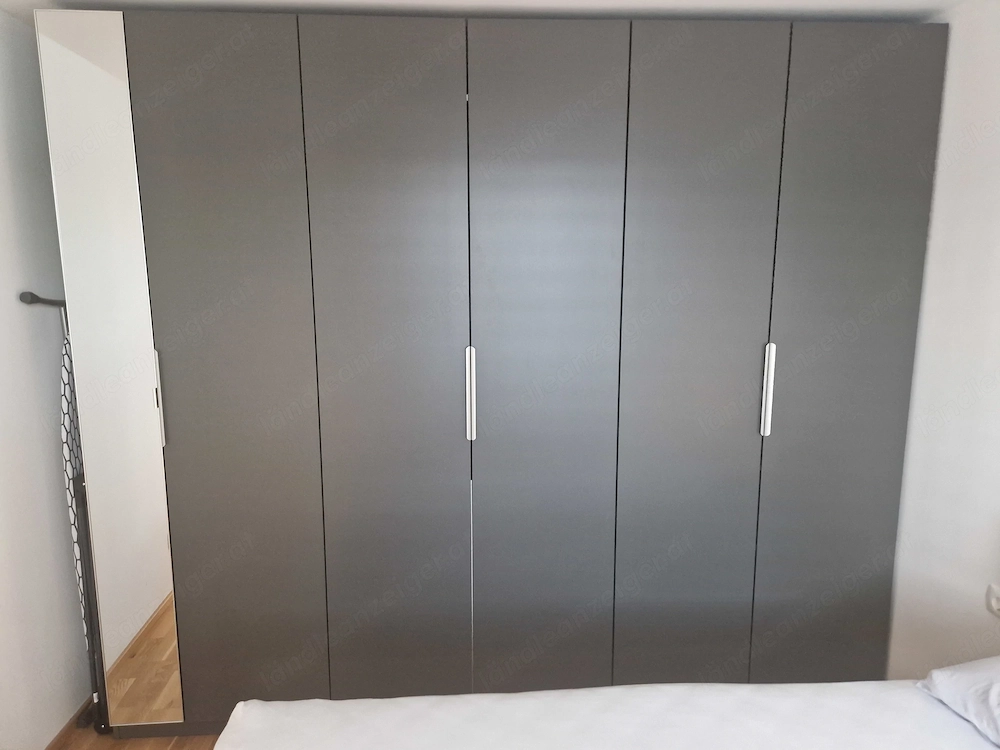 IKEA PAX Kleiderschrank komplett ausgestattet | Grau Weiß | NP 1.498  | neuwertig