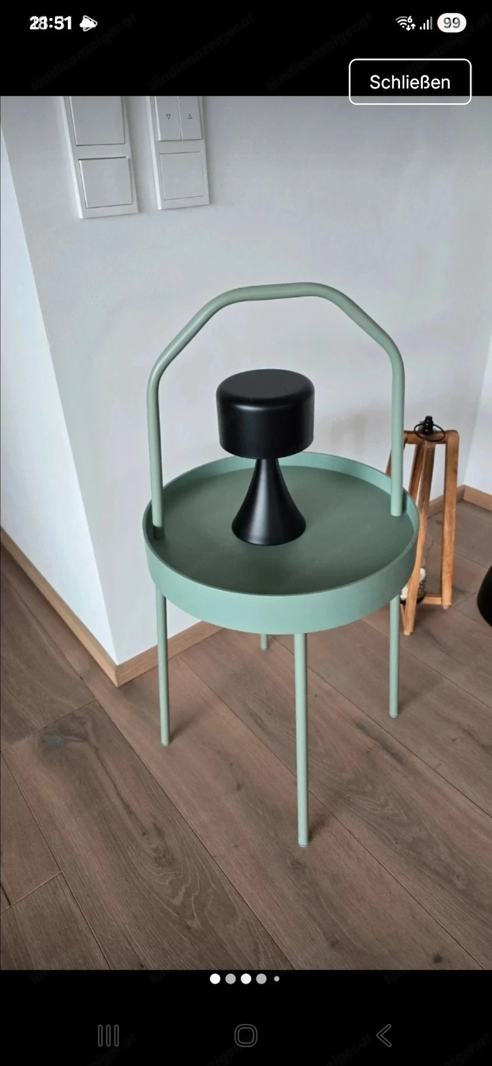 Beistelltisch in Mintgrün 38cm
