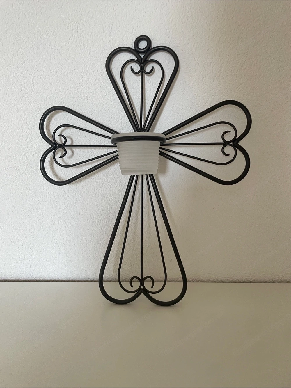 Kreuz mit Teelichthalter