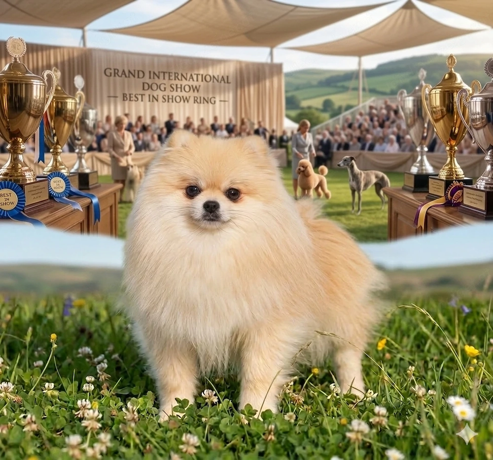 Pomeranian Rüde creme weiss, zu vermitteln