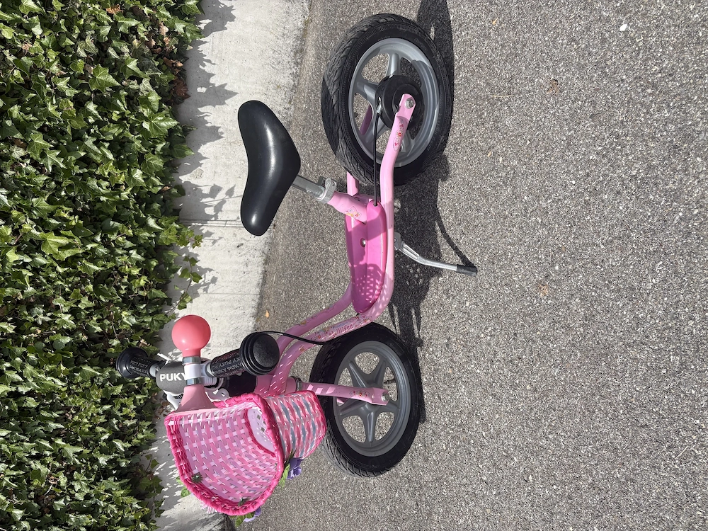 PUKY Laufrad mit Bremse in Rosa   fahrbereit 