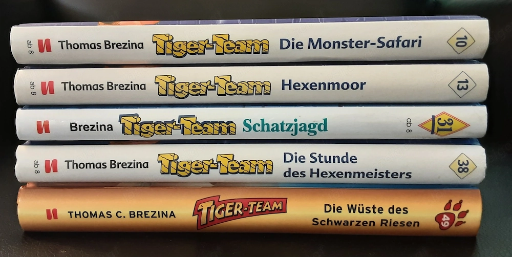 Thomas Brezina  -  Ein Fall für dich und das Tiger-Team Band 10, 13, 31, 38, 49