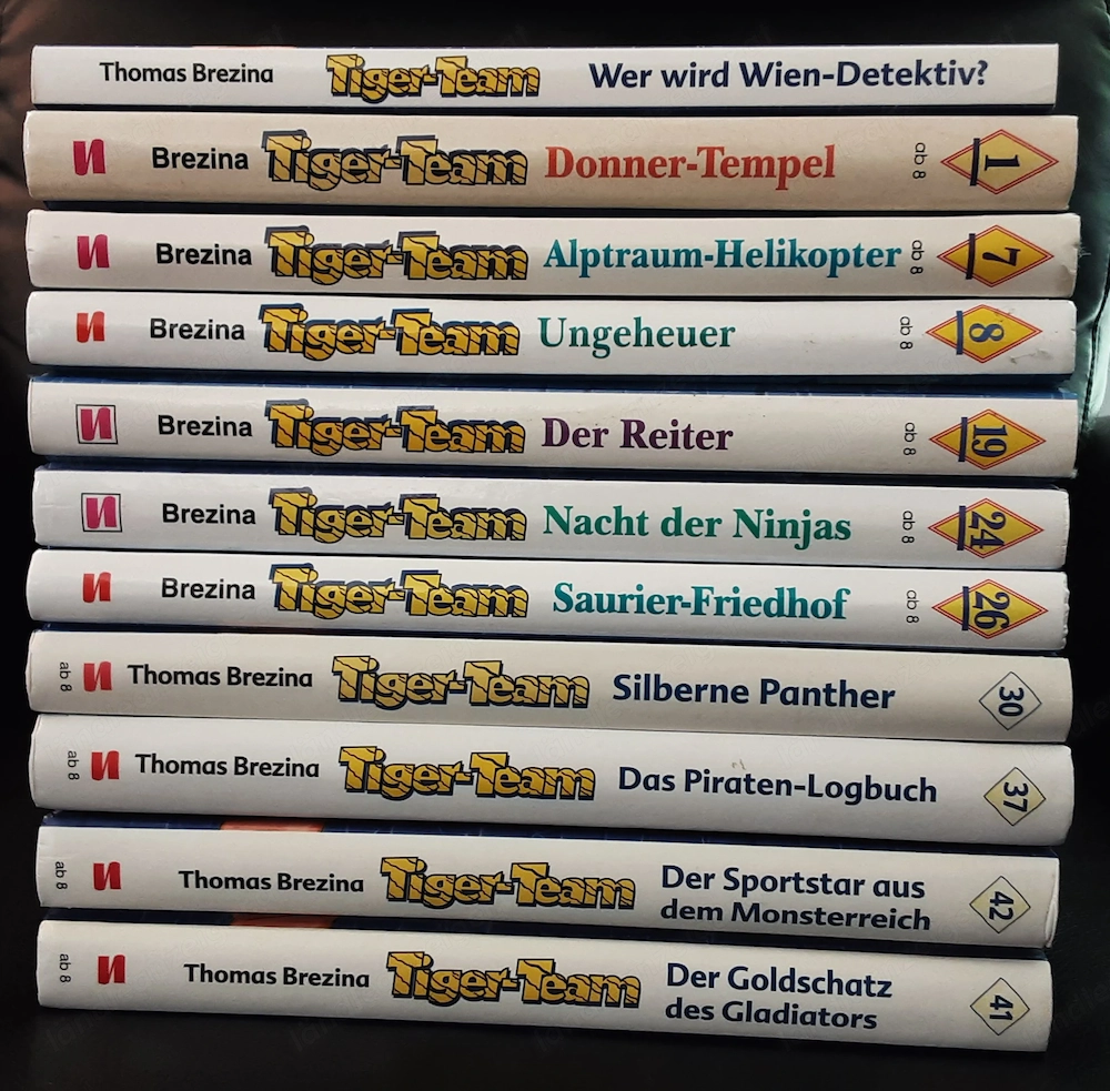 Thomas Brezina  -  Ein Fall für dich und das Tiger-Team  Band 1,7,8,19,24,26,30,37,41,42,