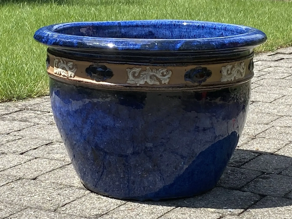 Übertopf Blumenkübel Pflanztopf glasiert