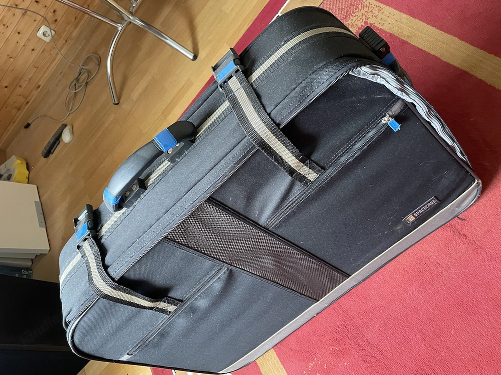 Große Reisetasche 75 x 55 cm Schwarz Grau