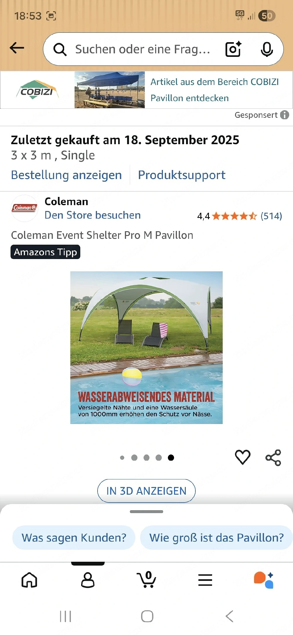 Pavillon, neu