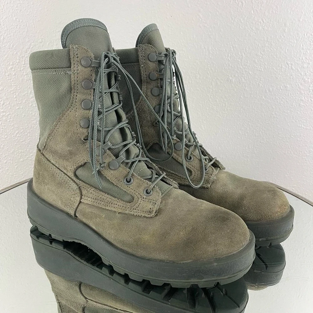 Wellco Air Force Combat Boots Sage Green   US 8.5 R (ca. EU 42)