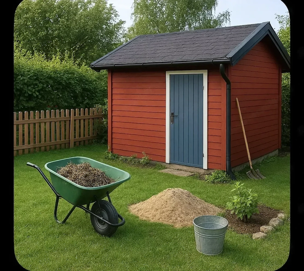 Ich Arbeite im Haus Garten Wohnung rundherum 