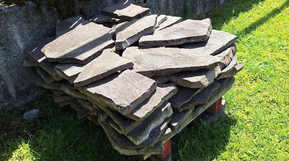 Porphyrplatten 4 m2 auf Palette