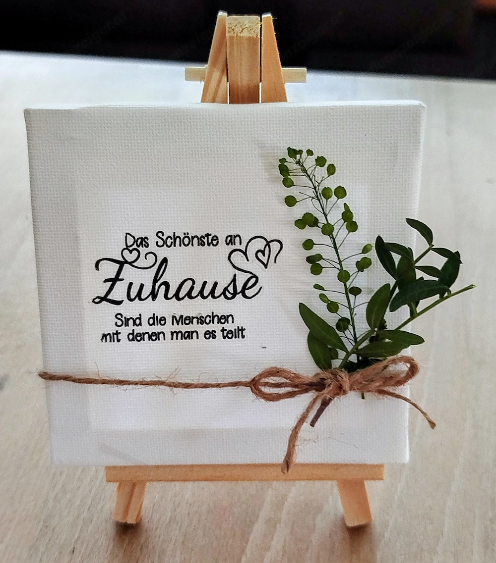 Deko kleine Staffelei mit Leinwand neu 