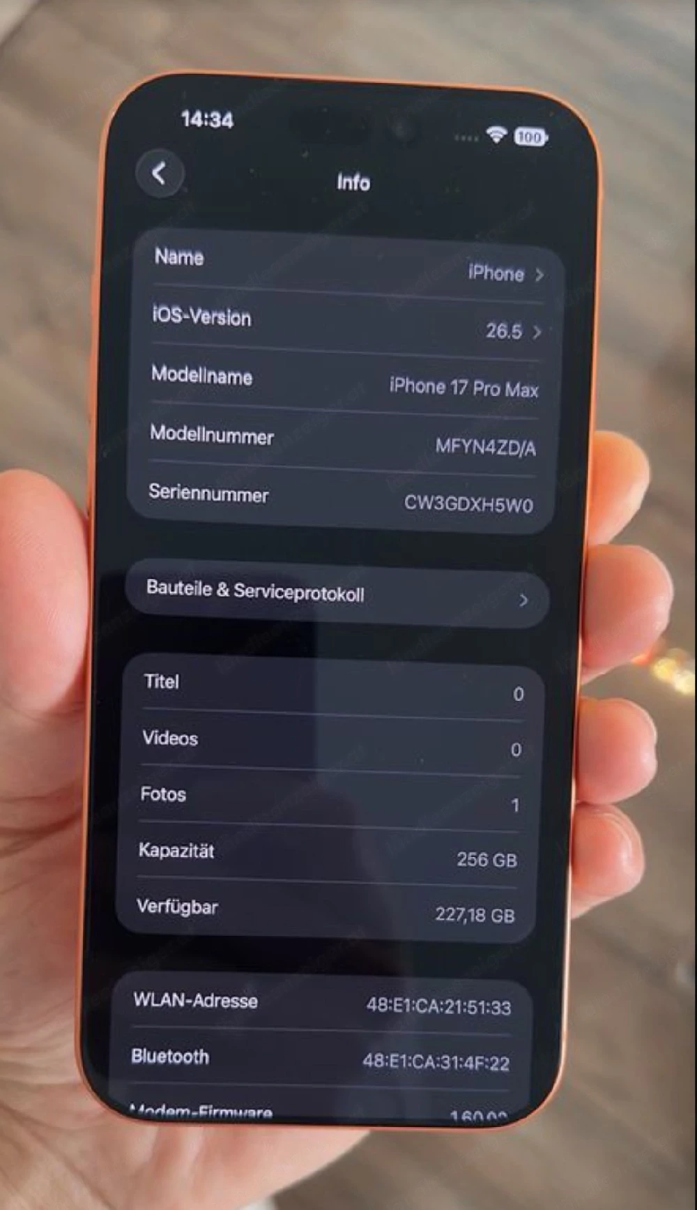 iphone 17 pro max 256 GB 