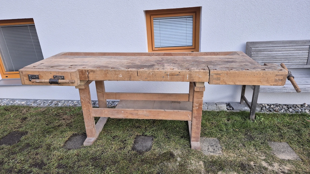Hobelbank Holz alt
