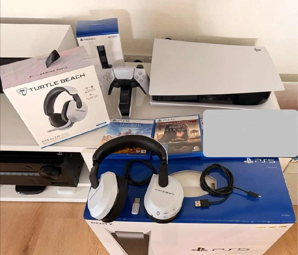 PlayStation 5 Disc Edition Bundle mit Headset, Ladestation & Spielen
