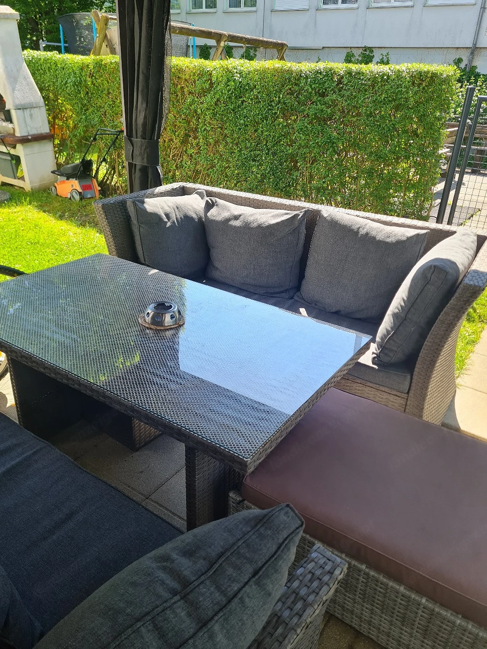 Große Rattan Gartenlounge Komplettset