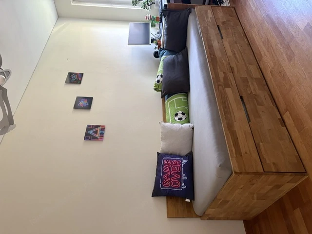 Kinderbett  Jugendbett Massivholz Eiche