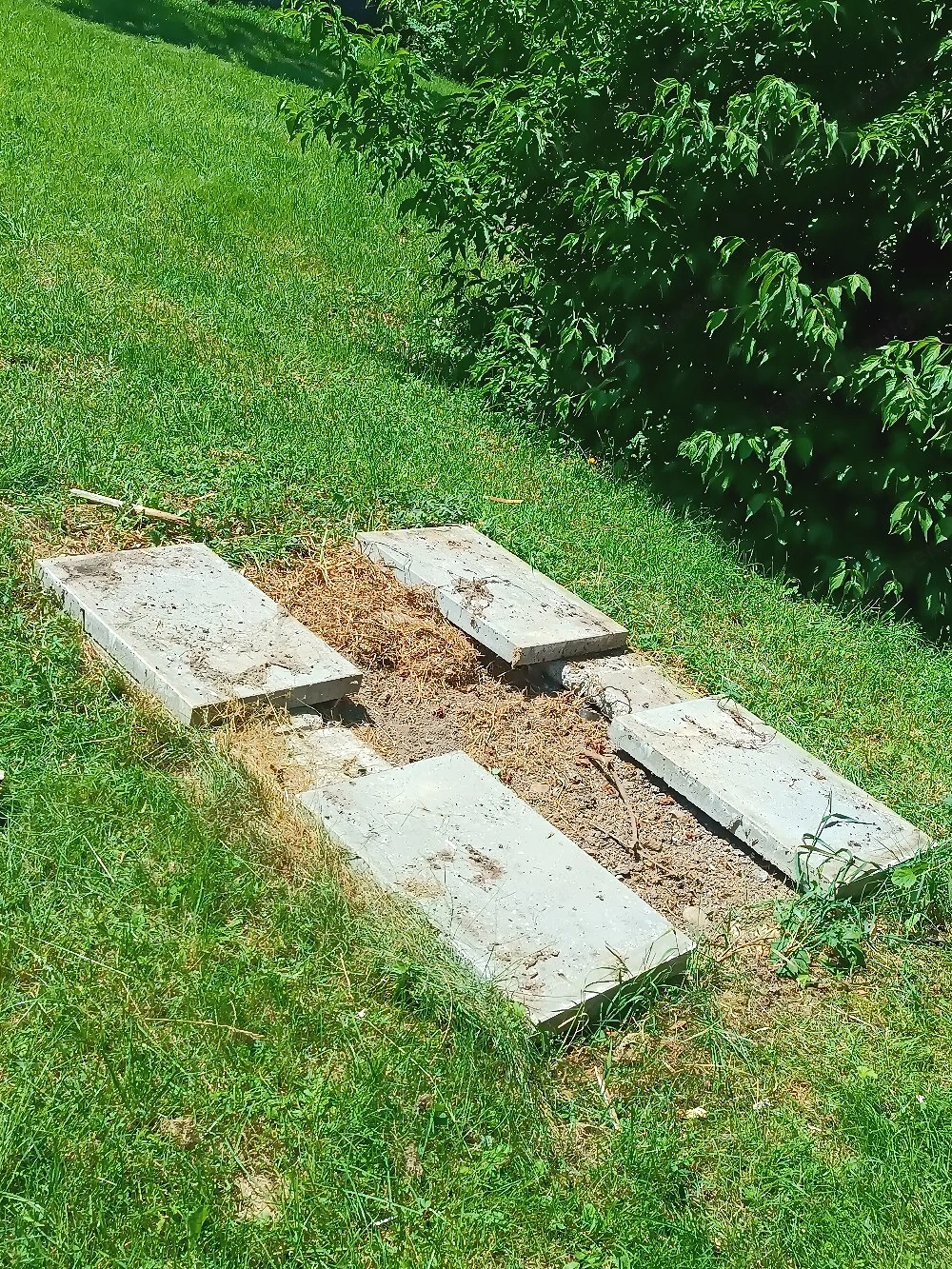 Betonplatten zu verschenken