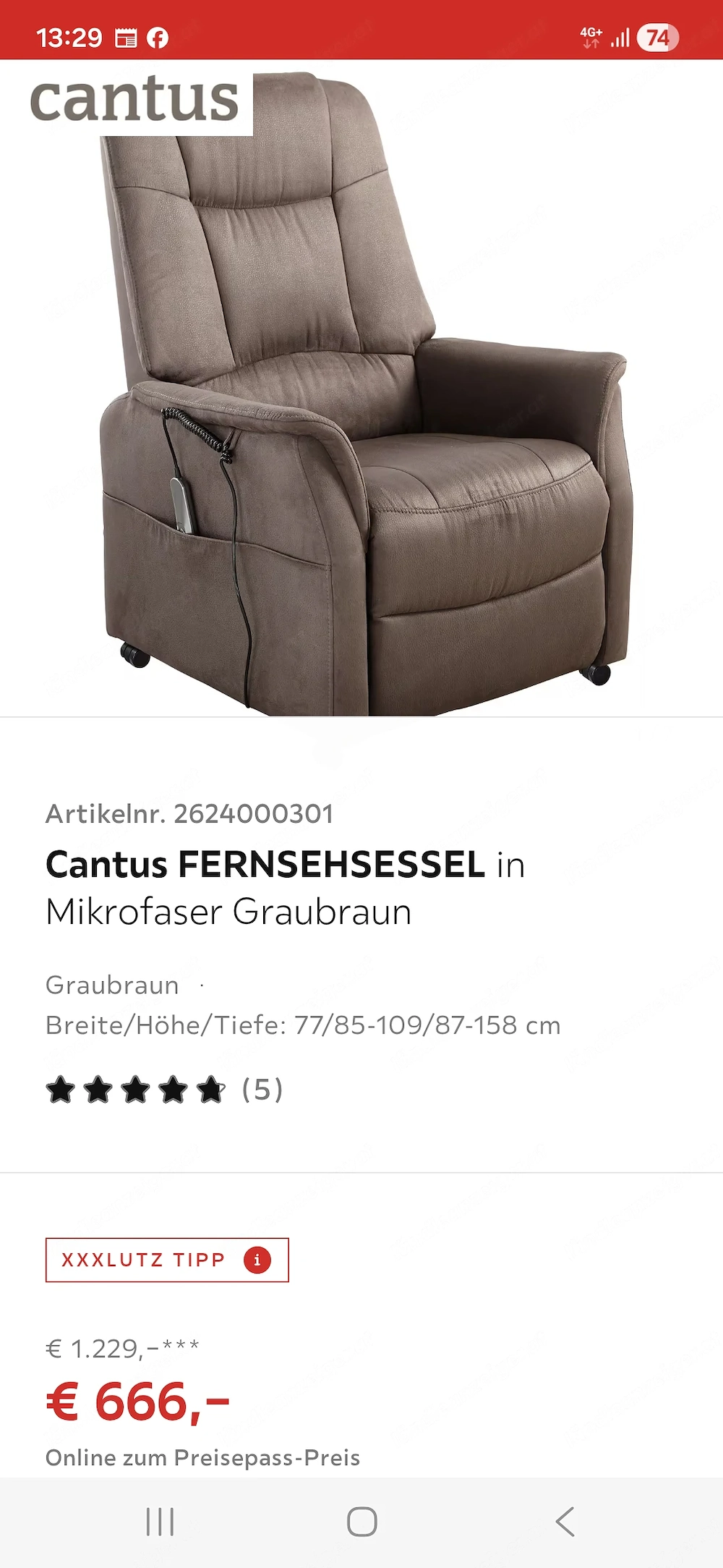 Cantus Fernseher Sessel 
