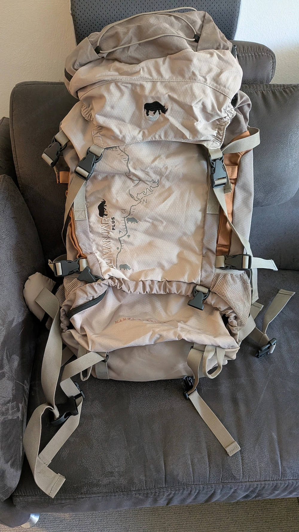 Trekkingrucksack Kilimanjaro beige