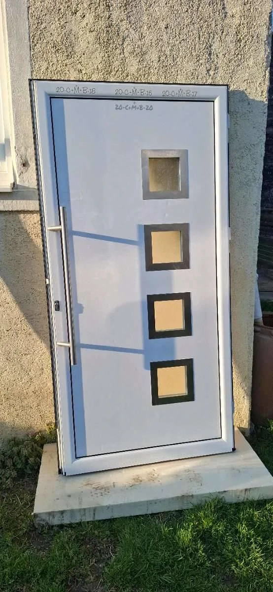 ALU Haustür weiß in Feldkirch  110 x 210 cm