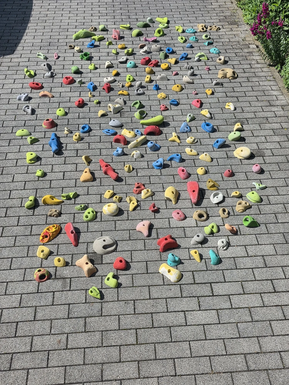 Verschiede Klettergriffe 