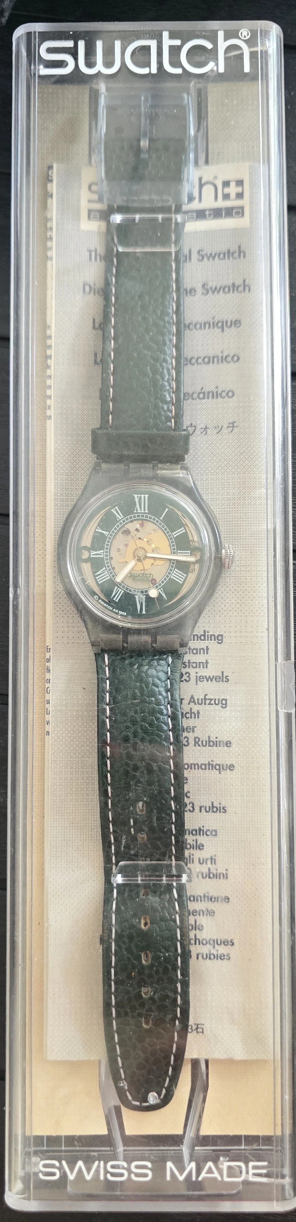 Vintage Swatch Automatic SAN104 1993 - Original Box & Papers