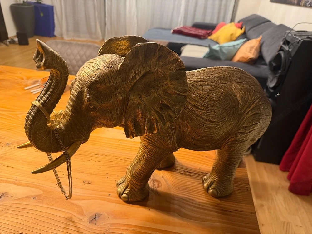 Deko Elefant gold