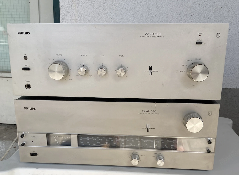  HiFi-Anlage Philips Verstärker+Radio vintage 1970er Jahre