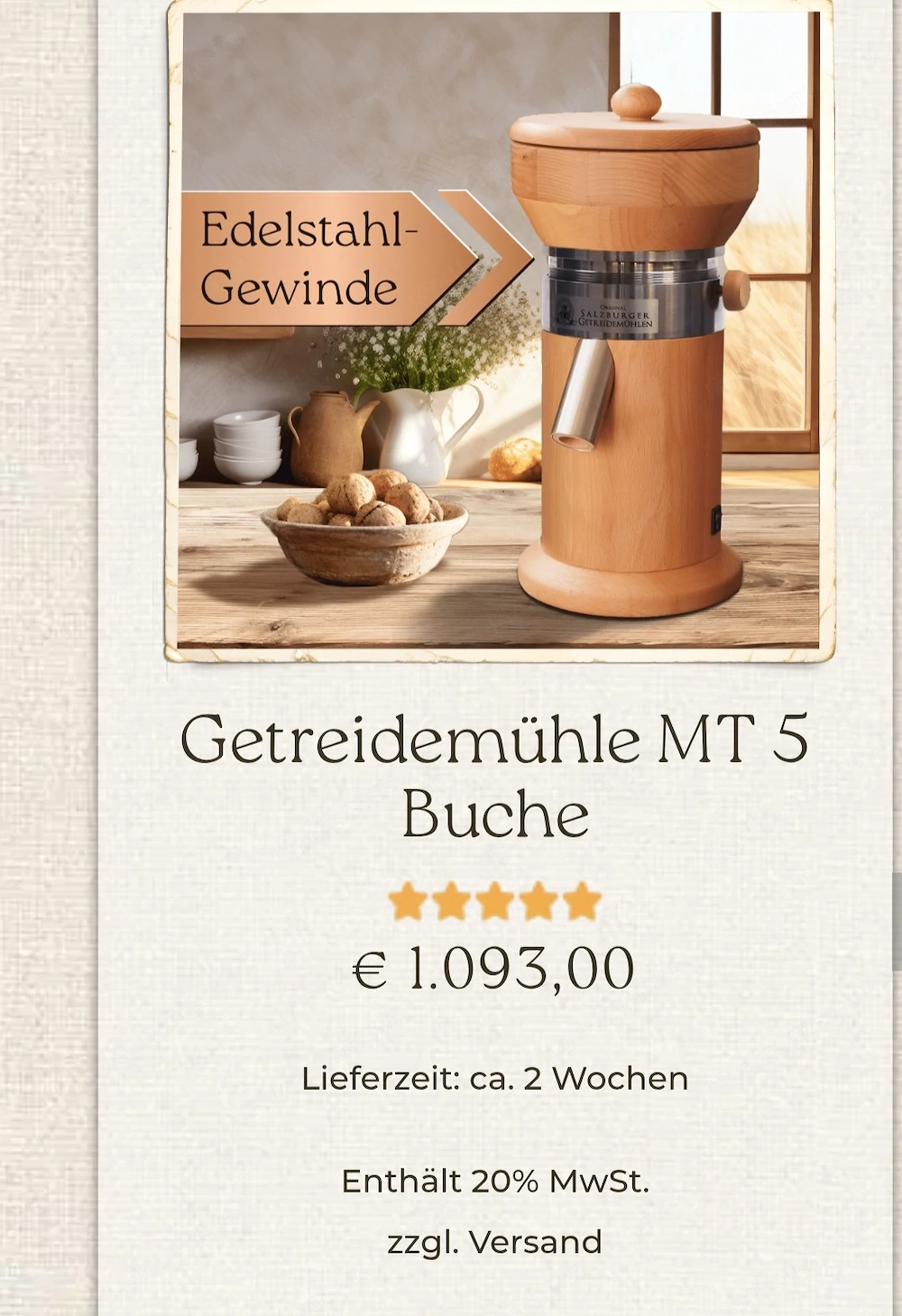 Getreidemühle zum Verkaufen