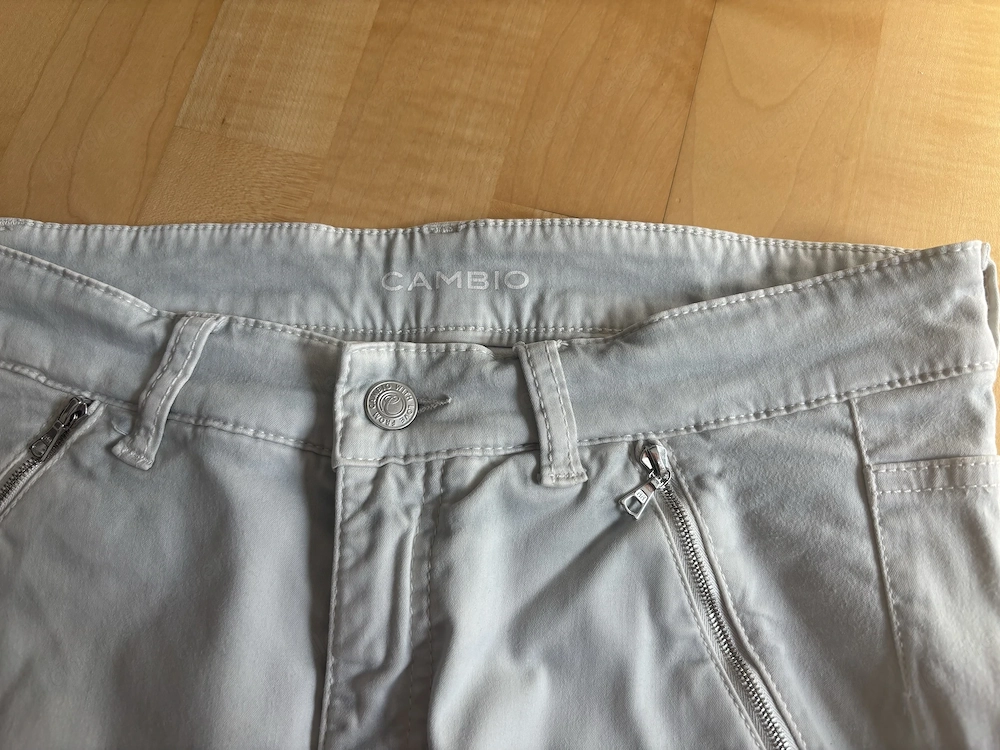 Damen Hose von Cambio helles steingrau