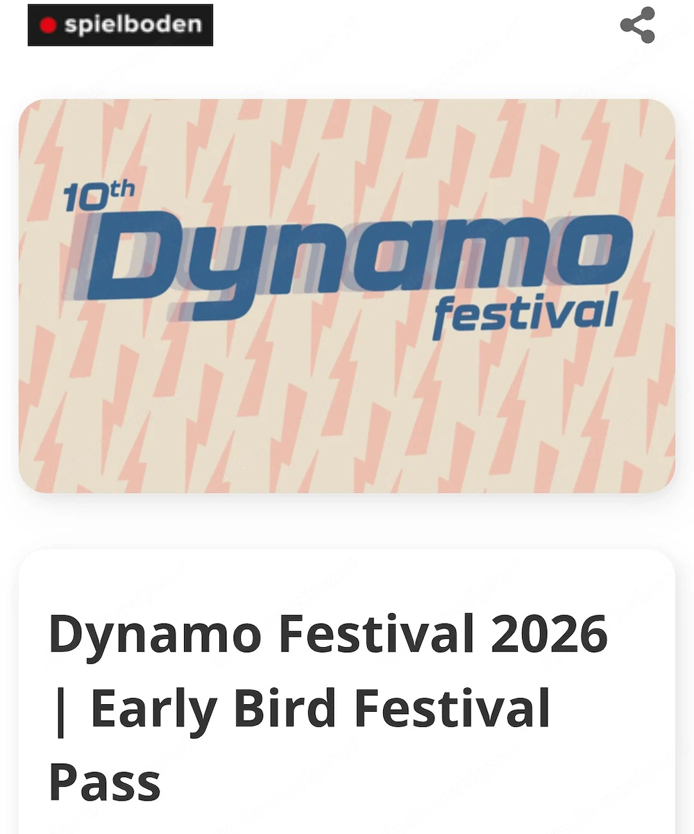 Konzertkarten Salo u.a. Dornbirn Dynamo.Festival Spielboden