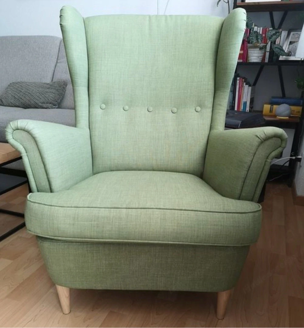 IKEA Strandmon Sessel Ohrensessel Grün
